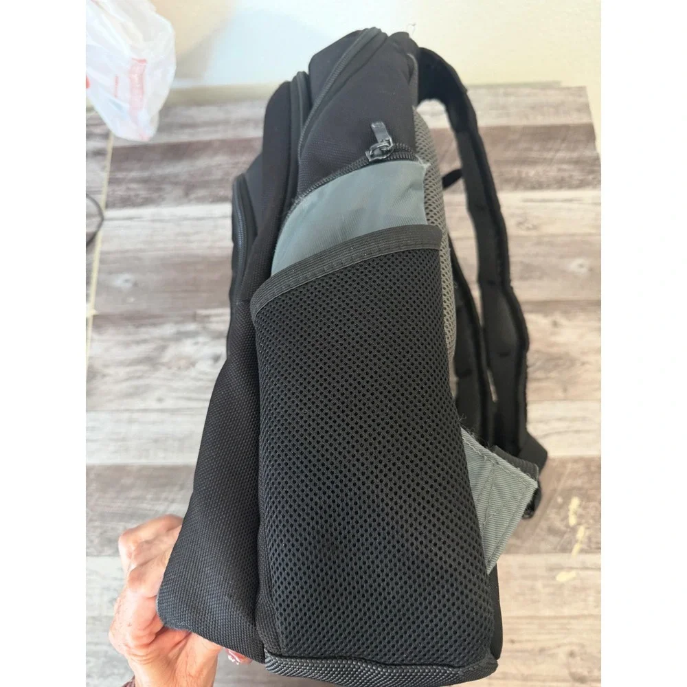 SwissGear Laptop Backpack Large Black Grey Tech Travel School Work Commuter Bag